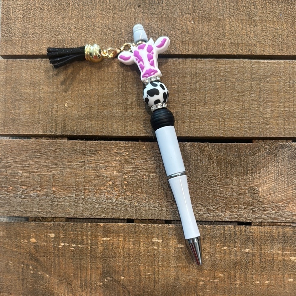 Cow Charm Pen with Tassel